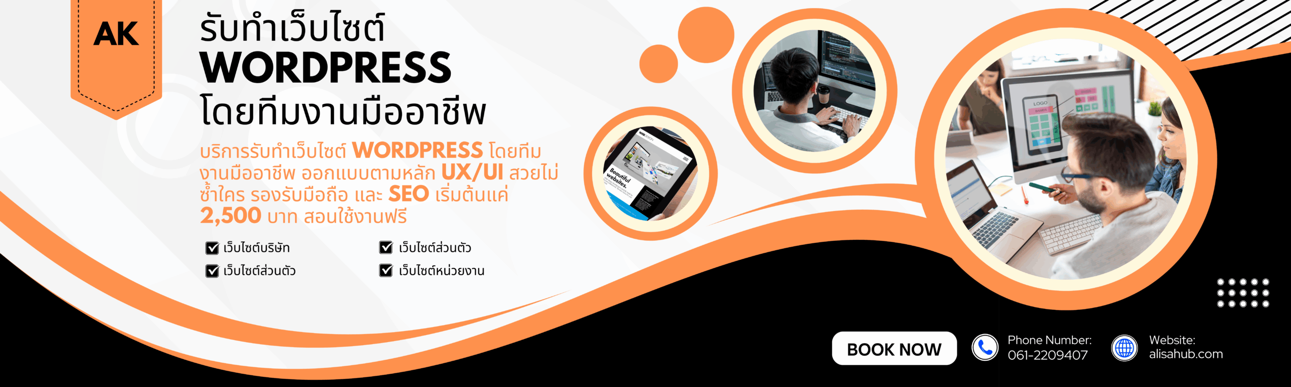 Blue Vibrant an White Modern Professional Website Development Services Banner (2)